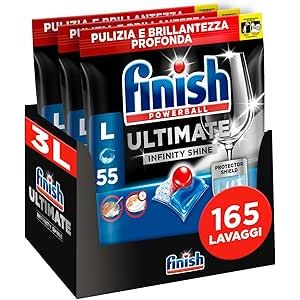 Finish Ultimate Infinity Shine 55 Pastiglie Lavastoviglie Regular
