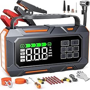 TREKURE Booster Avviamento Auto 7000A e Compressore 160PSI