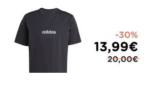Adidas Essentials Linear Single Jersey Tee Nero/bianco L