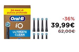8 Testine di Ricambio Oral-B iO Ultimate Clean Elettrico