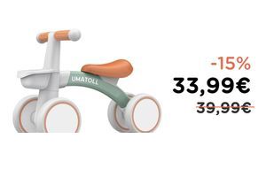 Umatoll Bicicletta Senza Pedali per Bambini 12-24 Mesi Verde