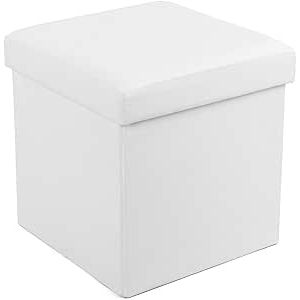 SONGMICS 38 cm Pouf Cubo Poggiapiedi Sgabello Pieghevole