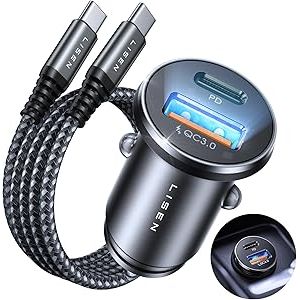 LISEN Caricatore Auto USB C PD3.0 36W