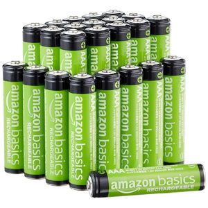 Amazon Basics, 24 batterie ricaricabili AAA NiMH