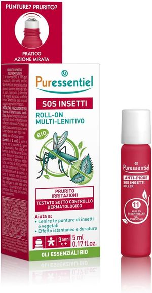 Puressentiel - SOS Insetti - Roller Multi-Lenitivo Bio