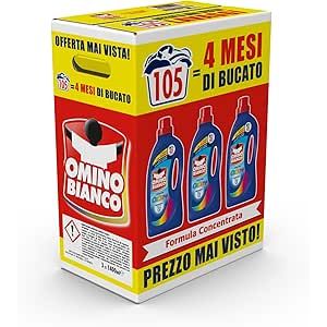 Omino Bianco - Detersivo Lavatrice Liquido, 150 Lavaggi