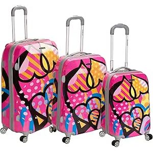 Rockland Luggage Vision Polycarbonate 3 Piece Luggage Set