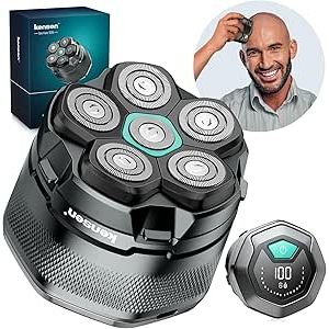 Kensen Rasoio Elettrico Testa Calva Uomo 6D Impermeabile USB-C