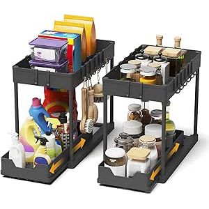 Meltrck 2 Pezzi Organizer Sottolavello Cucina 2 Livelli