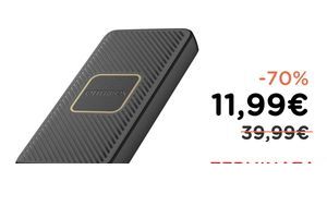 OtterBox Powerbank Fast Charge Wireless Qi 10W, 10,000 mAh, Nero