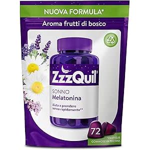 ZzzQuil Sonno Melatonina 72 Pastiglie Gommose Vegano
