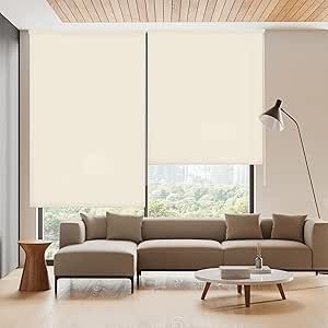 Blindecor Ara | Tenda a rullo traslucida tinta unita - Beige