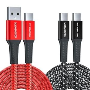 2pcs 2m 100W PD3.0 USB C a C Cavo di ricarica veloce + 3.1A USB A a C in nylon