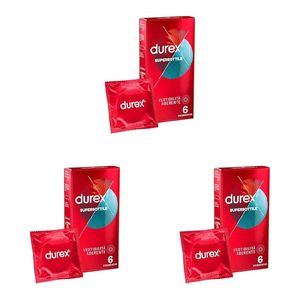 Durex SuperSottile Vestibilità Aderente Preservativi Sottili, 6 Profilattici